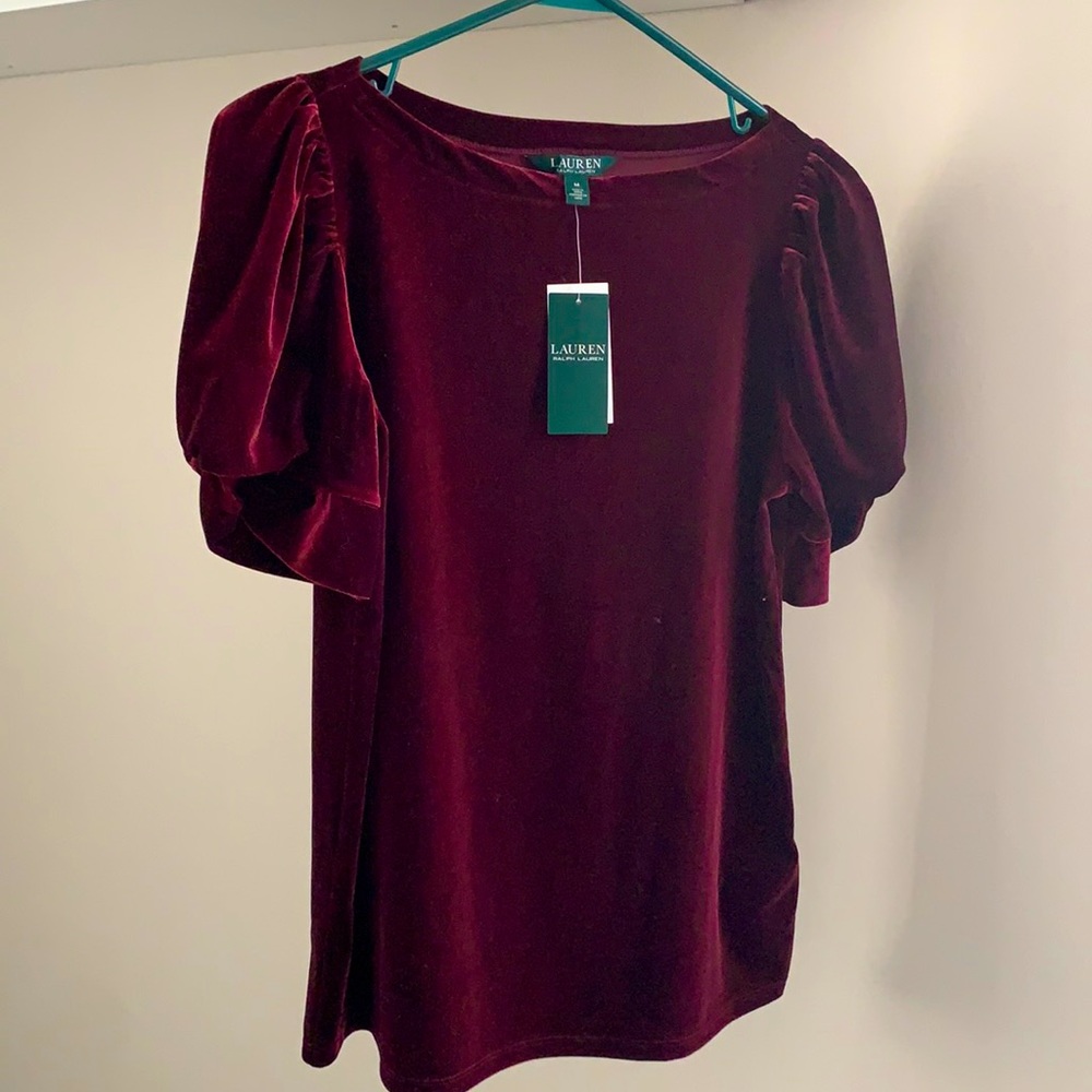 Ralph Lauren Crushed Velvet Blouse